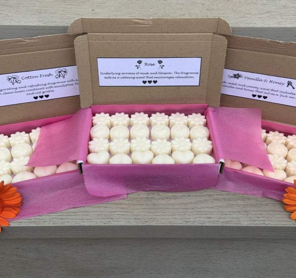 Homemade Soy Wax Melt Box - 24 Wax Melts, 13 Different Scents Available 