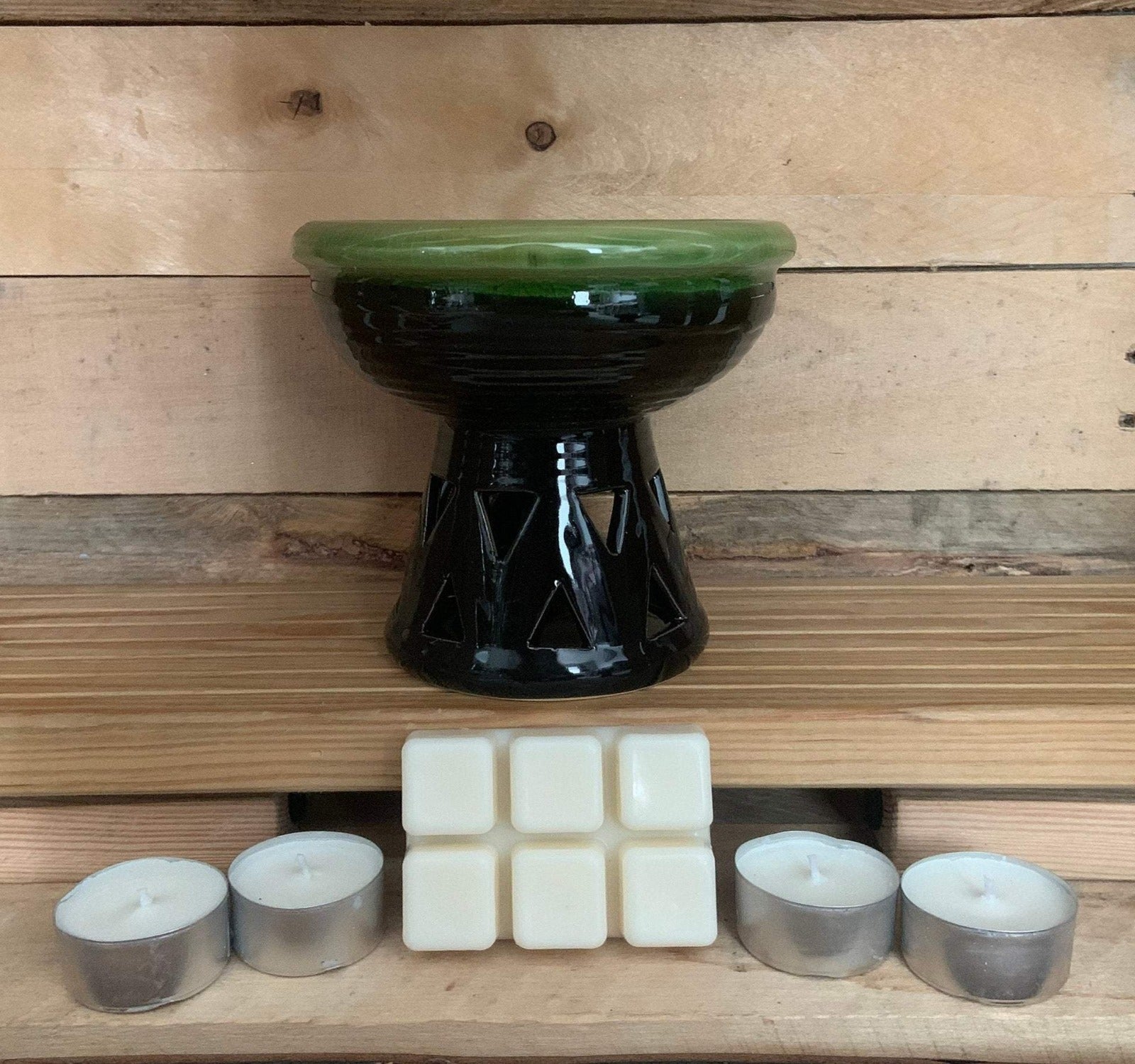 Deep Bowl Wax Burner - Green