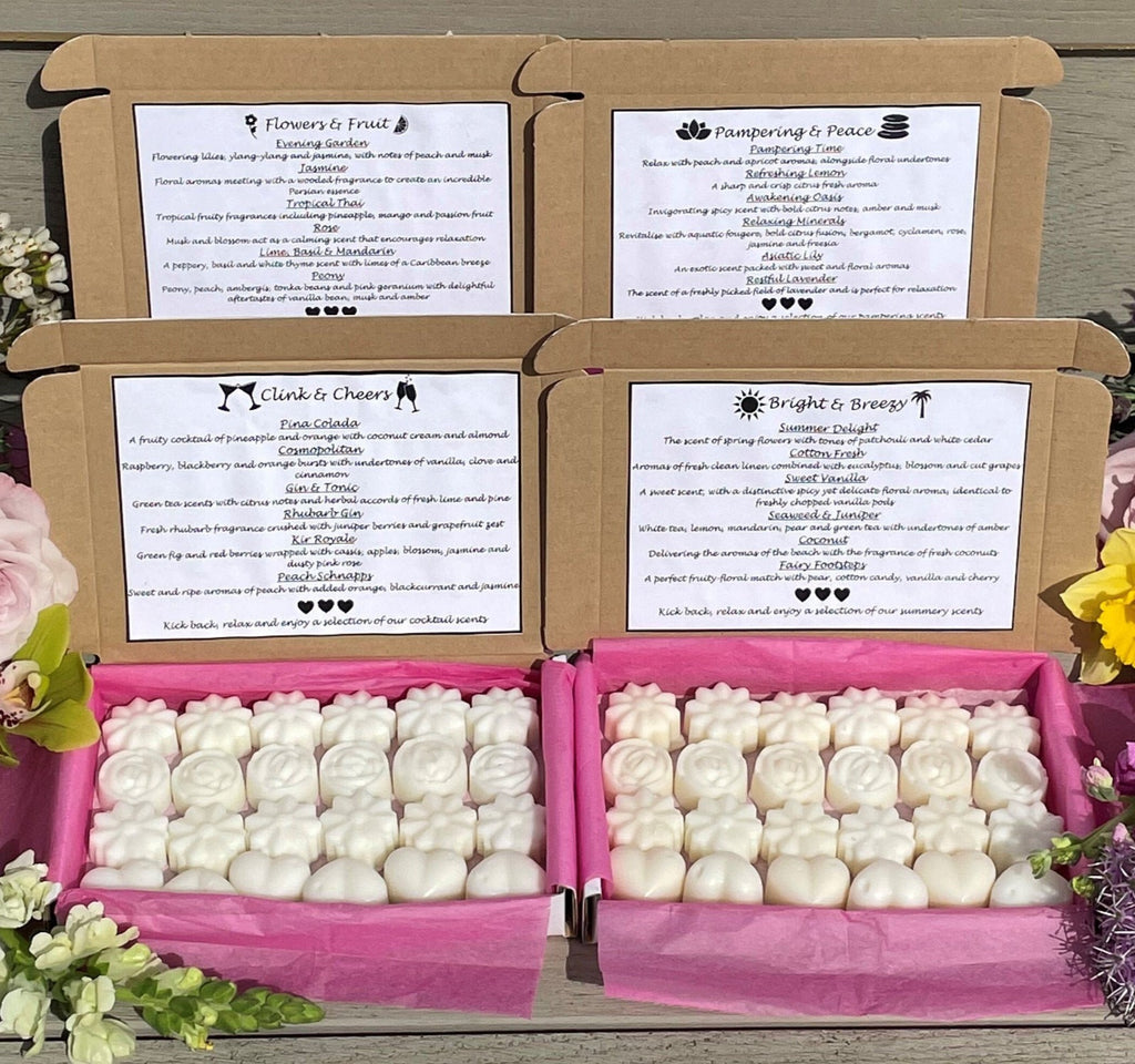 Homemade Vegan Soy Wax Melt Selection Box - 24 Wax Melts, 4 Selection Boxes to Choose From