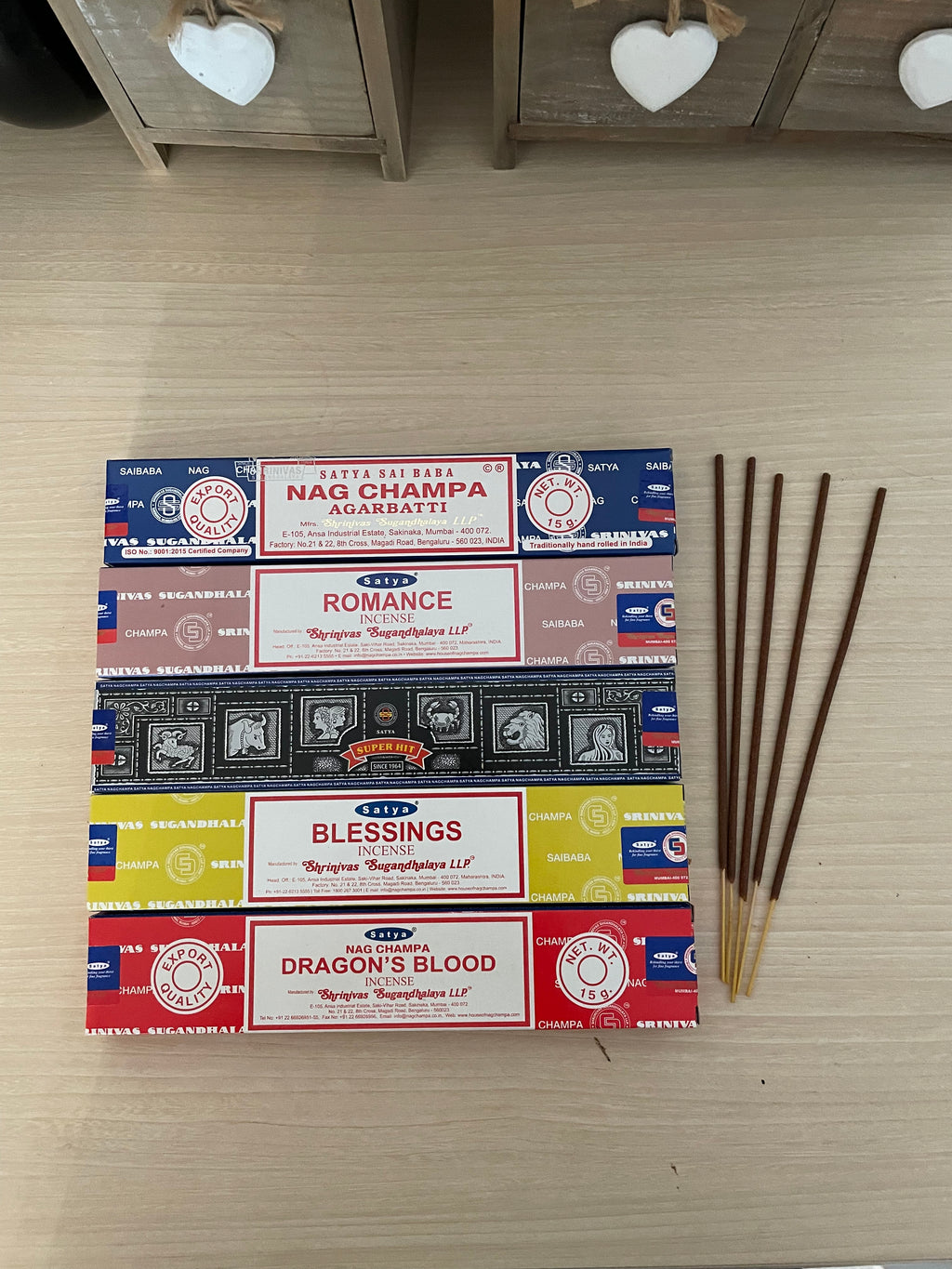 Satya Incense Sticks - 5 scents to choose from - set 1