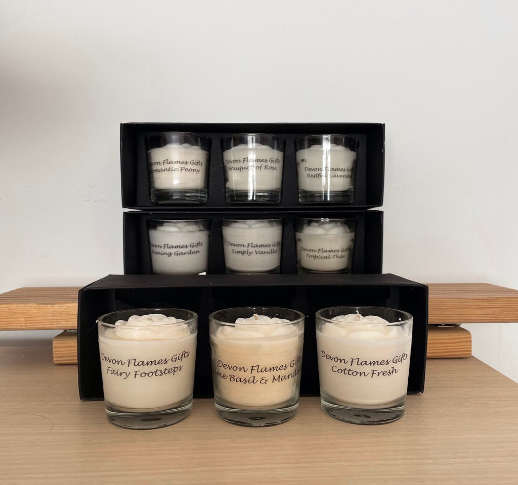 3 x 9cl Homemade Soy Wax Candles in Presentation Box